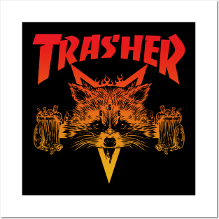 TRASHER (red yellow hue) Posters and Art